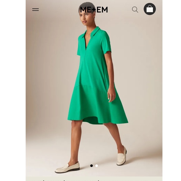 ME+EM Dresses & Skirts - ME+EM Polo Collar Mixed Media Swing Dress sz 10 #I1
